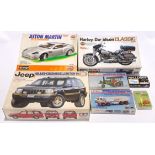 Tamiya, Imai, Bburago & similar, a boxed plastic & metal model kits group. 