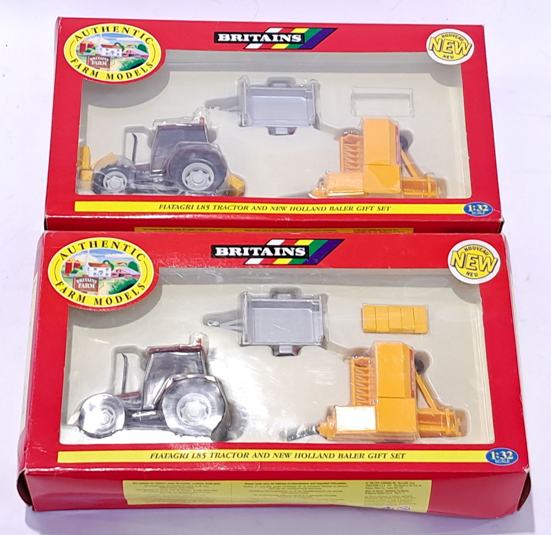 Britains Tractors 09675 a boxed duo. Not checked for completion or correctness. Conditions genera...