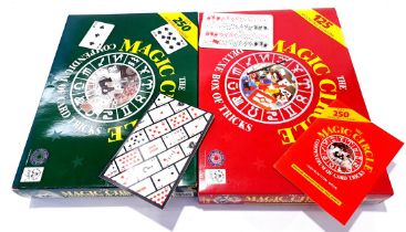 Marvins Magic, The Magic Circle - 2 boxes of card tricks and similar. Not checked for completion ...