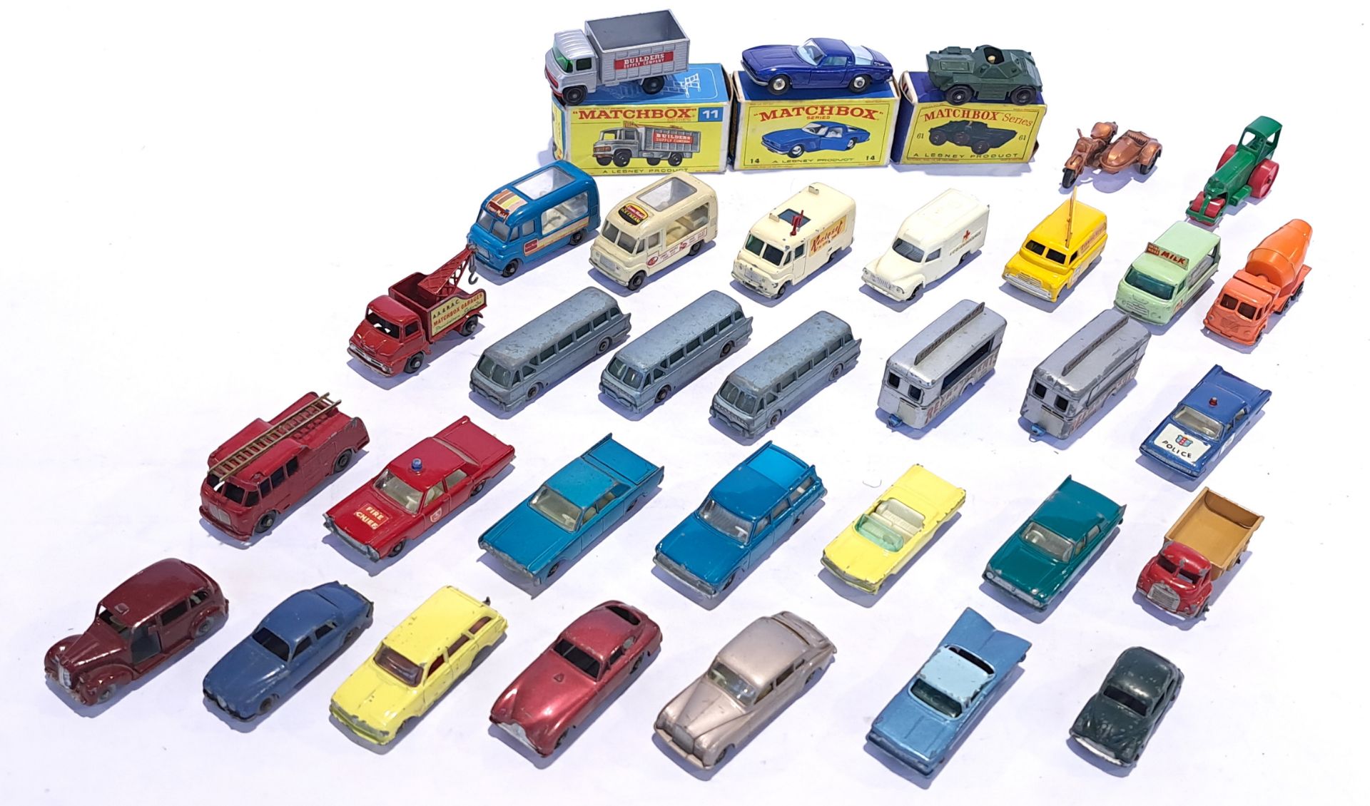 Matchbox Regular Wheels, a boxed & unboxed group