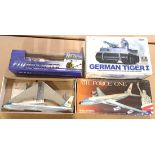 A Radio Controlled pair plus Heller Humbrol Air Force One pre-made plastic model kit