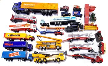 Corgi and similar, a mixed unboxed group of Commercial vehicles. Conditions generally appear Fair...