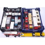 Corgi, Tekno and similar, a mixed unboxed group of Trucks and Trailers. Conditions generally appe...