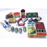 A mixed mainly unboxed group of Tinplate. unchecked or untested for completion. Conditions genera...