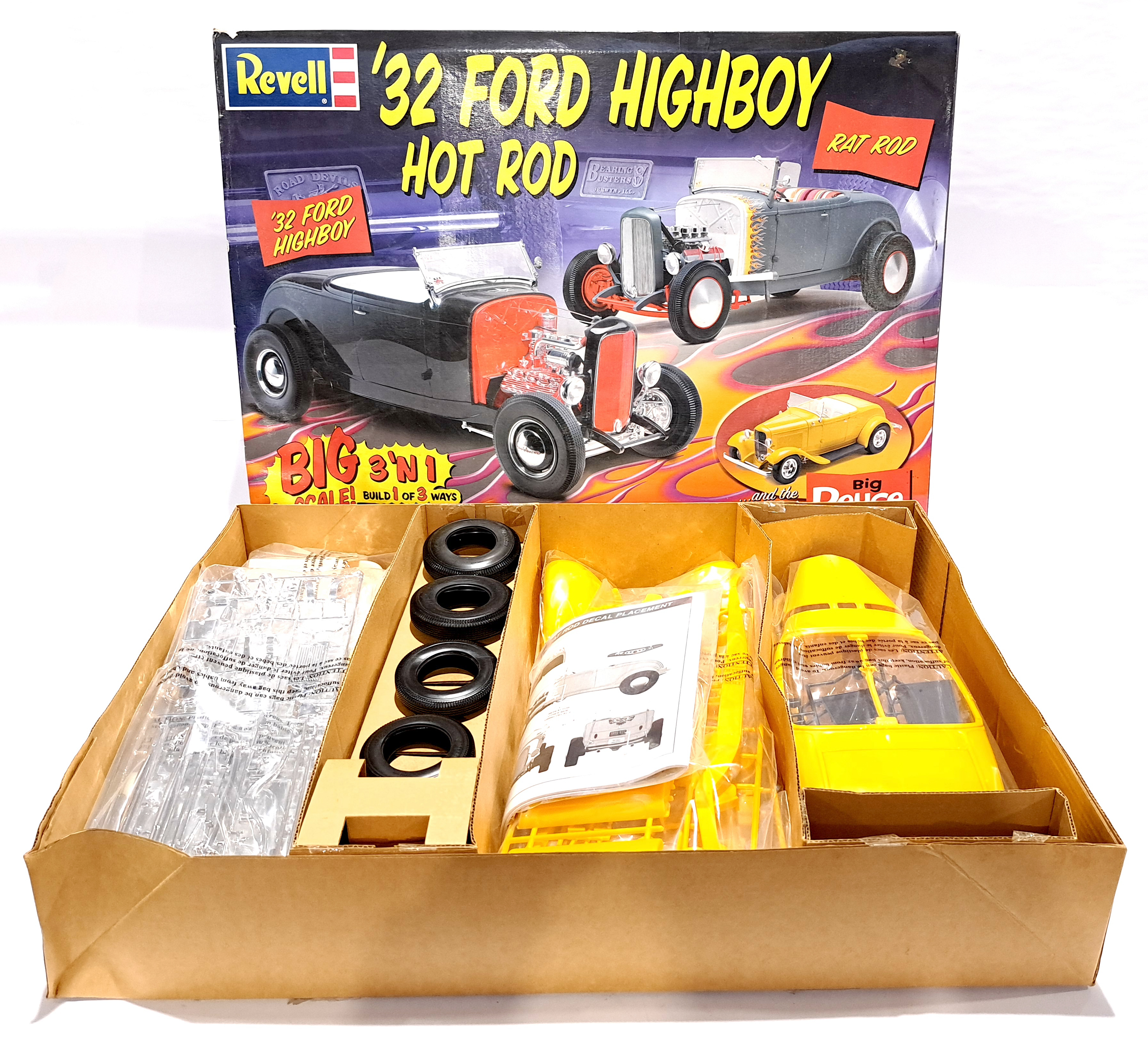 Revell 85-2616 '32 Ford Highboy Hot Rod 3 'N 1 1:8 scale unmade plastic model kit
