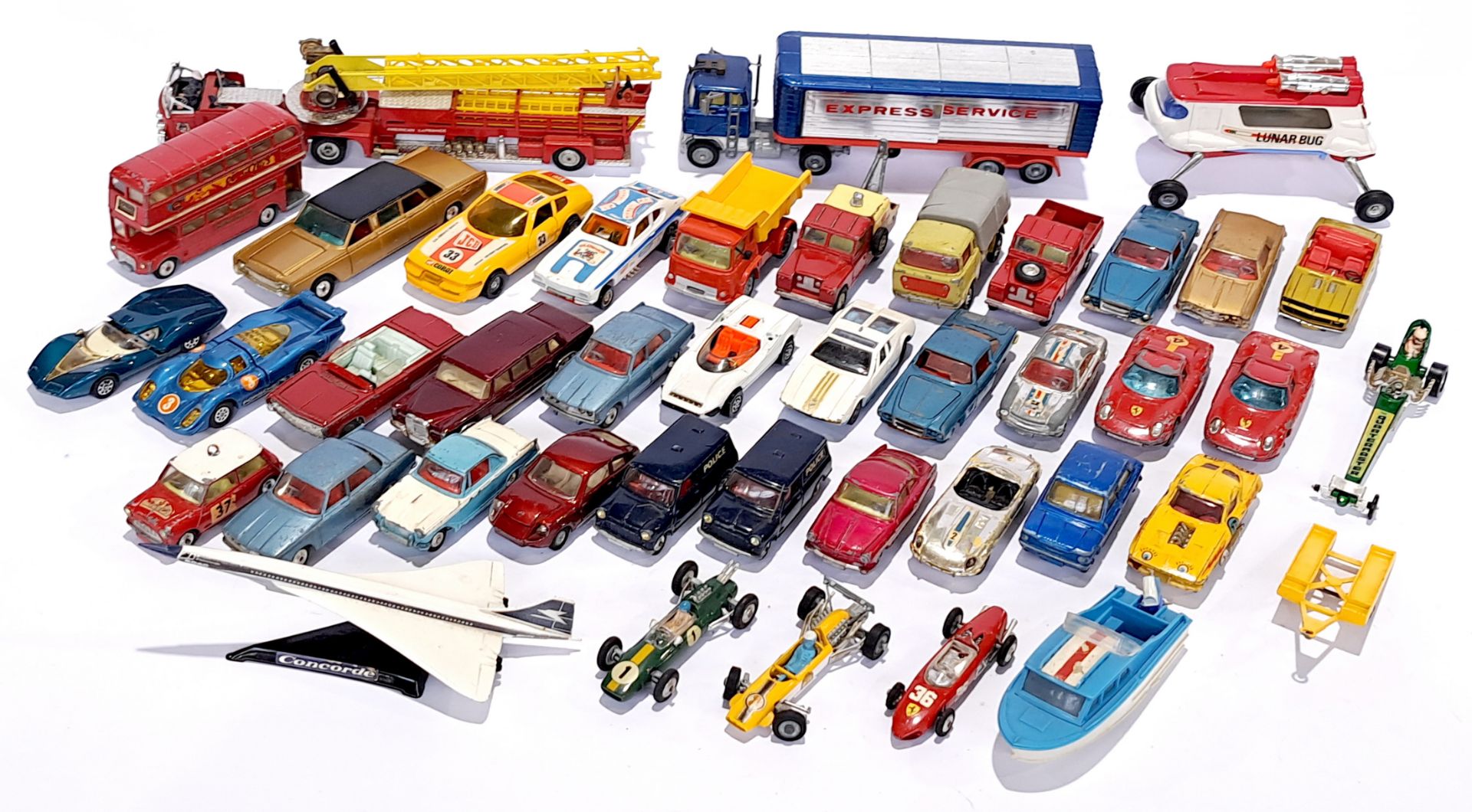 Corgi, an unboxed mixed vehicle group