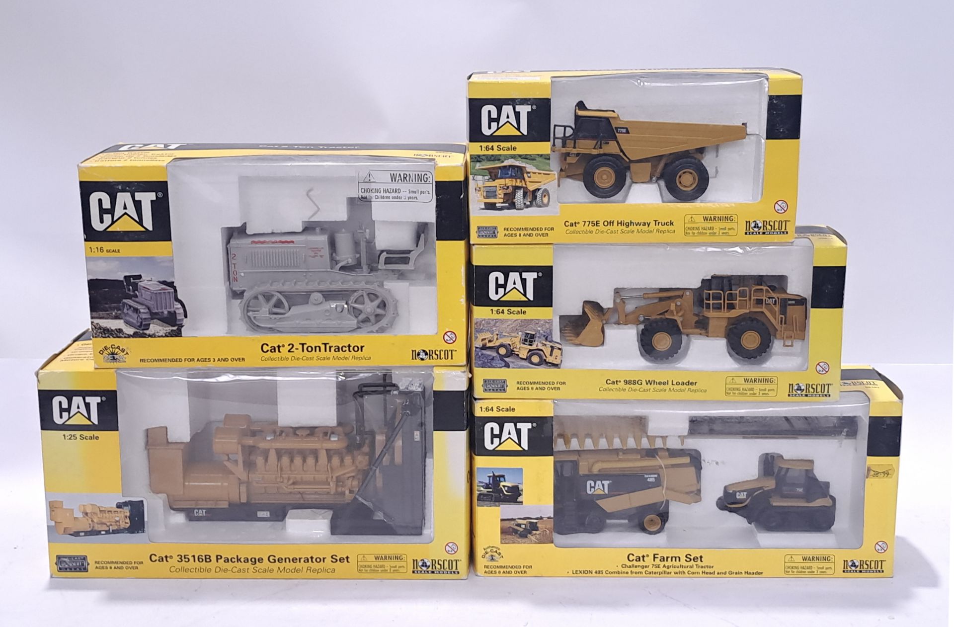 Norscot Cat Construction boxed group. Not checked for completeness or correctness. Conditions gen...