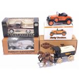 Liberty Classics & ERTL, a boxed Harley Davidson related group