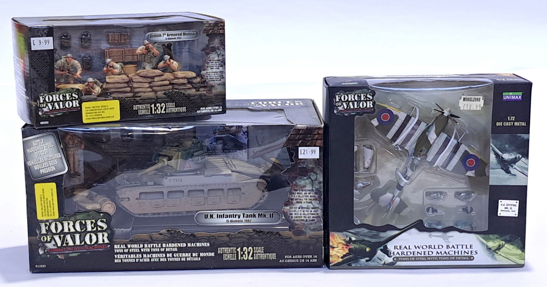 Forces of Valor, a boxed 1:32 & 1:72 scale trio