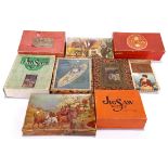 Chad Valley & similar, a boxed group of vintage wooden jigsaw puzzles. 