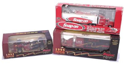 Racing Champions & similar, a boxed Snap-On related vehicle group
