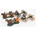 Britains - American Civil War Series - Set No. 7434 'Confederate Gun Team & Limber', an unboxed pair