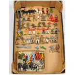 Quantity of Various Plastic & Hollow-Cast Metal Figures, Including Britains, Crescent & Others