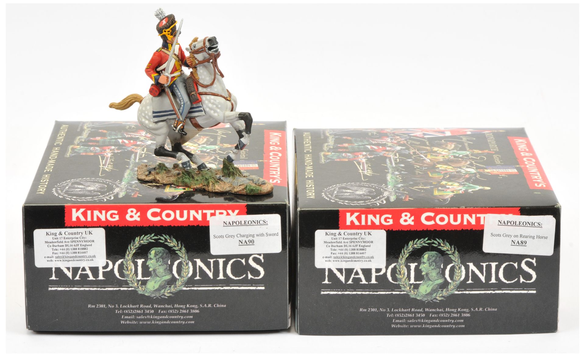 King & Country - 'Napoleonics' Series.  Comprising Set Nos. NA89 'Scots Grey on Rearing Horse'