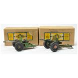 Astra Anti-Tank gun a pair (1) -  green, with black wheels and (2) same but Camouflage finish 