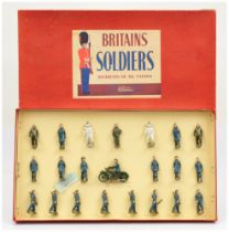 Britains 2011 "Royal Air Force" set - to include 22 pieces dispatch rider with motorcycle,