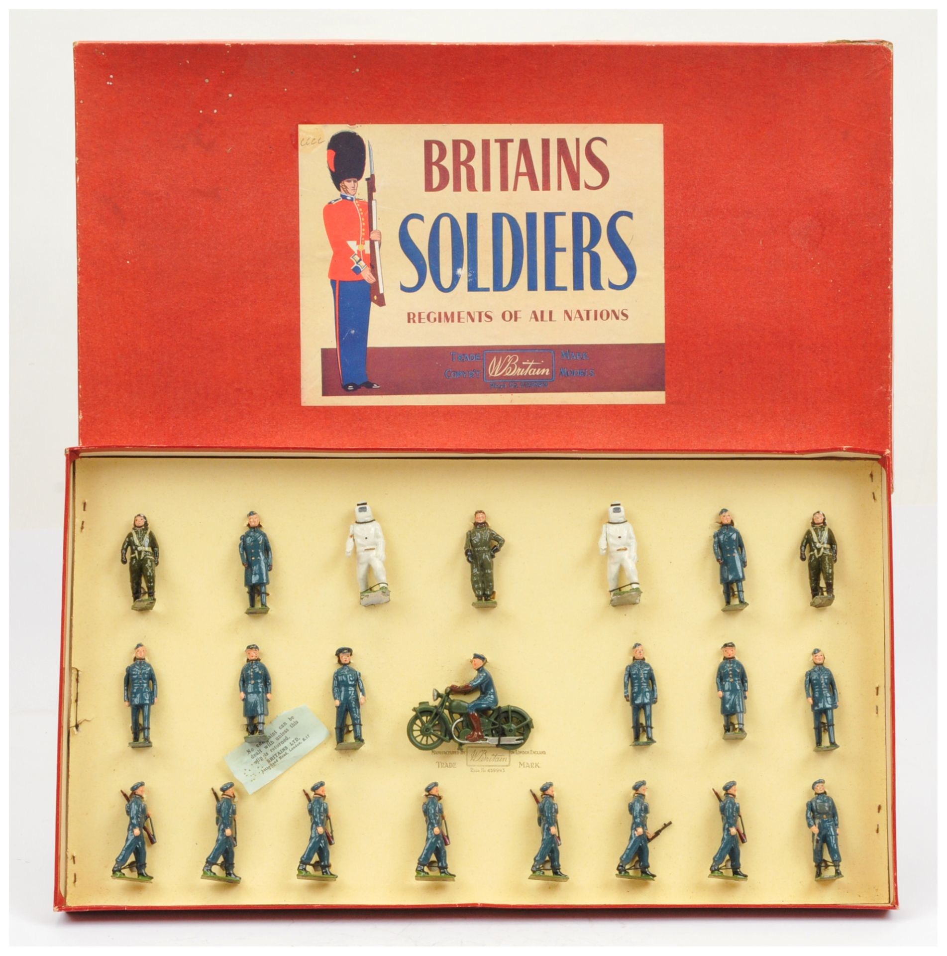 Britains 2011 "Royal Air Force" set - to include 22 pieces dispatch rider with motorcycle,