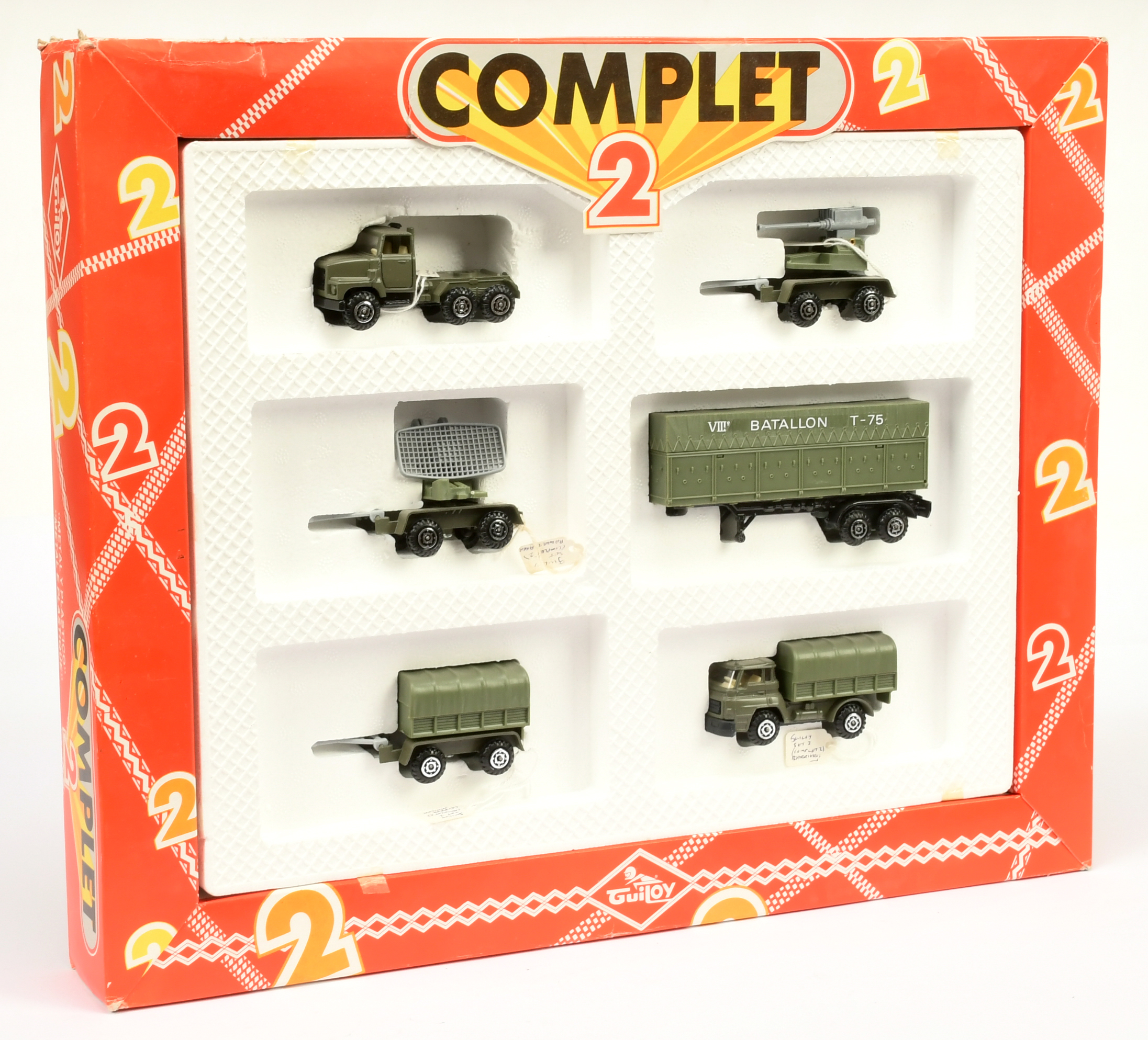 Guiloy Military gift set "Complet 2" to include 6 pieces - trucks, trailers, radar scanner