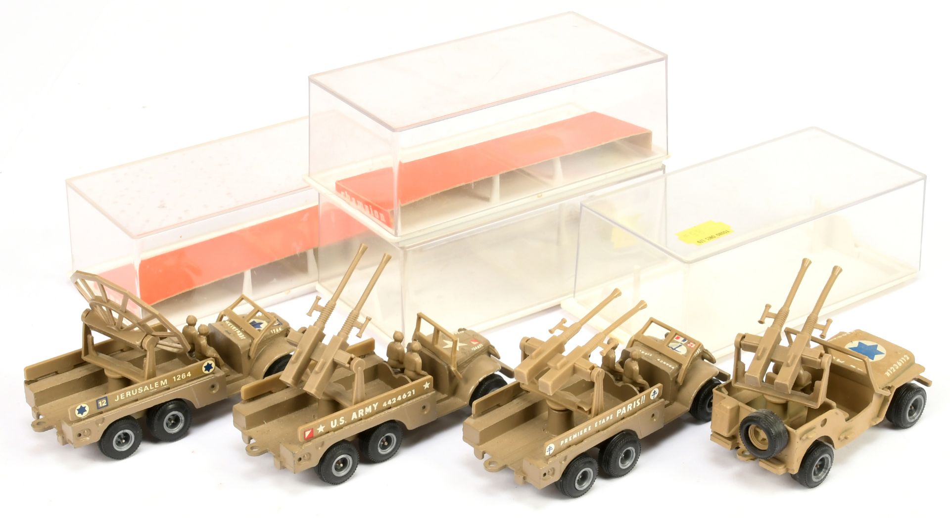 Champion Military group of 4 lorry's to include (1) Radar scanner (2) Jeep with Anti-Aircraft guns - Bild 2 aus 2