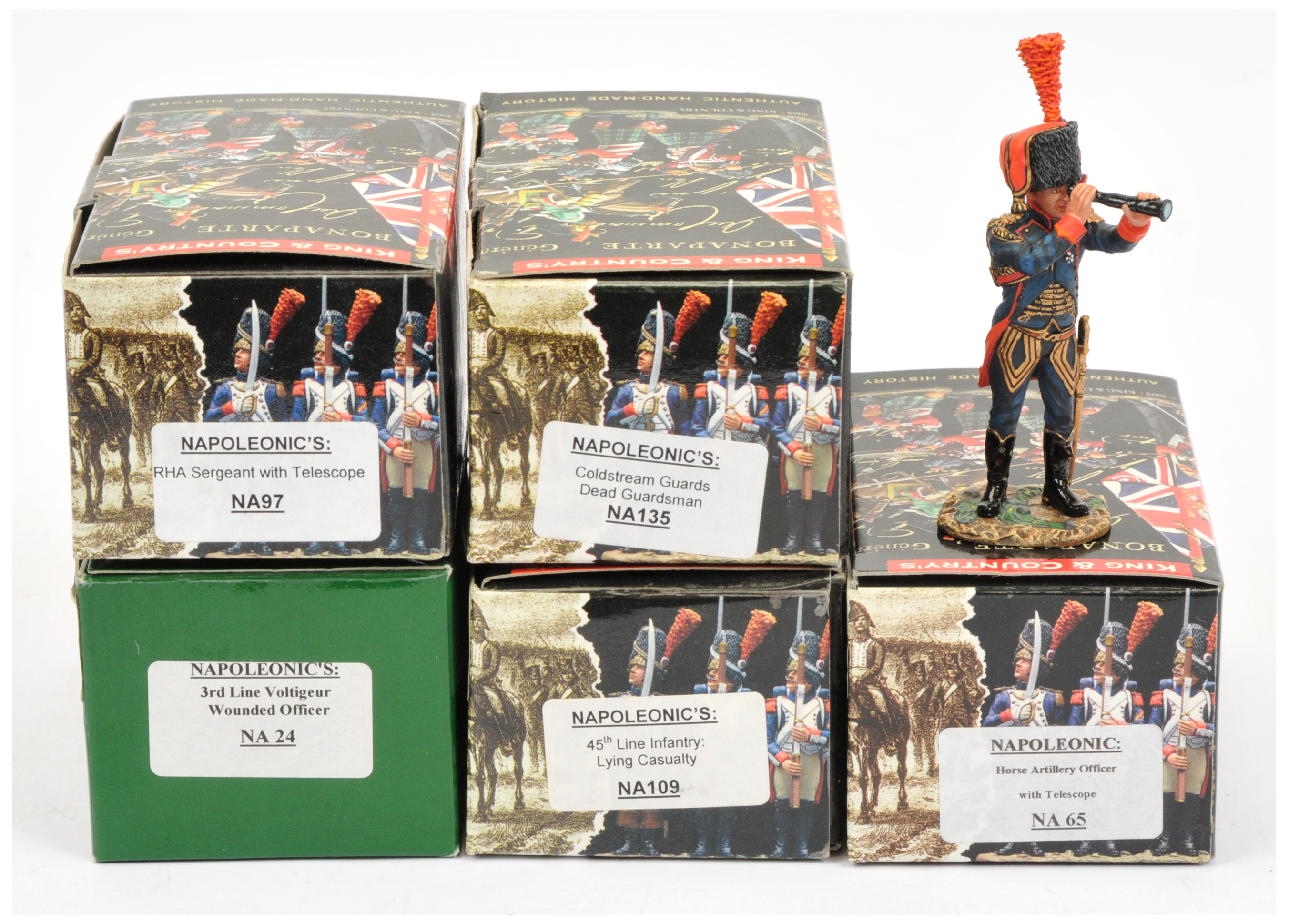 King & Country - 'Napoleonics' Series, including Set Nos. NA24 '3rd Line Voltigeur Wounded Officer'