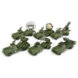 Vilmer toys Military  group of 6 unboxed Chevrolet , searchlight, radar scanner with spare wheels...