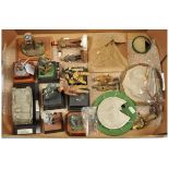 Collection of (mostly) Second World War Models and Figurines.  Includes white metal armoured vehi...
