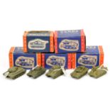 Authenticast diecast Military vehicles. group of 5 - (1) British tank MK2 (2) US Airborne tank (3...