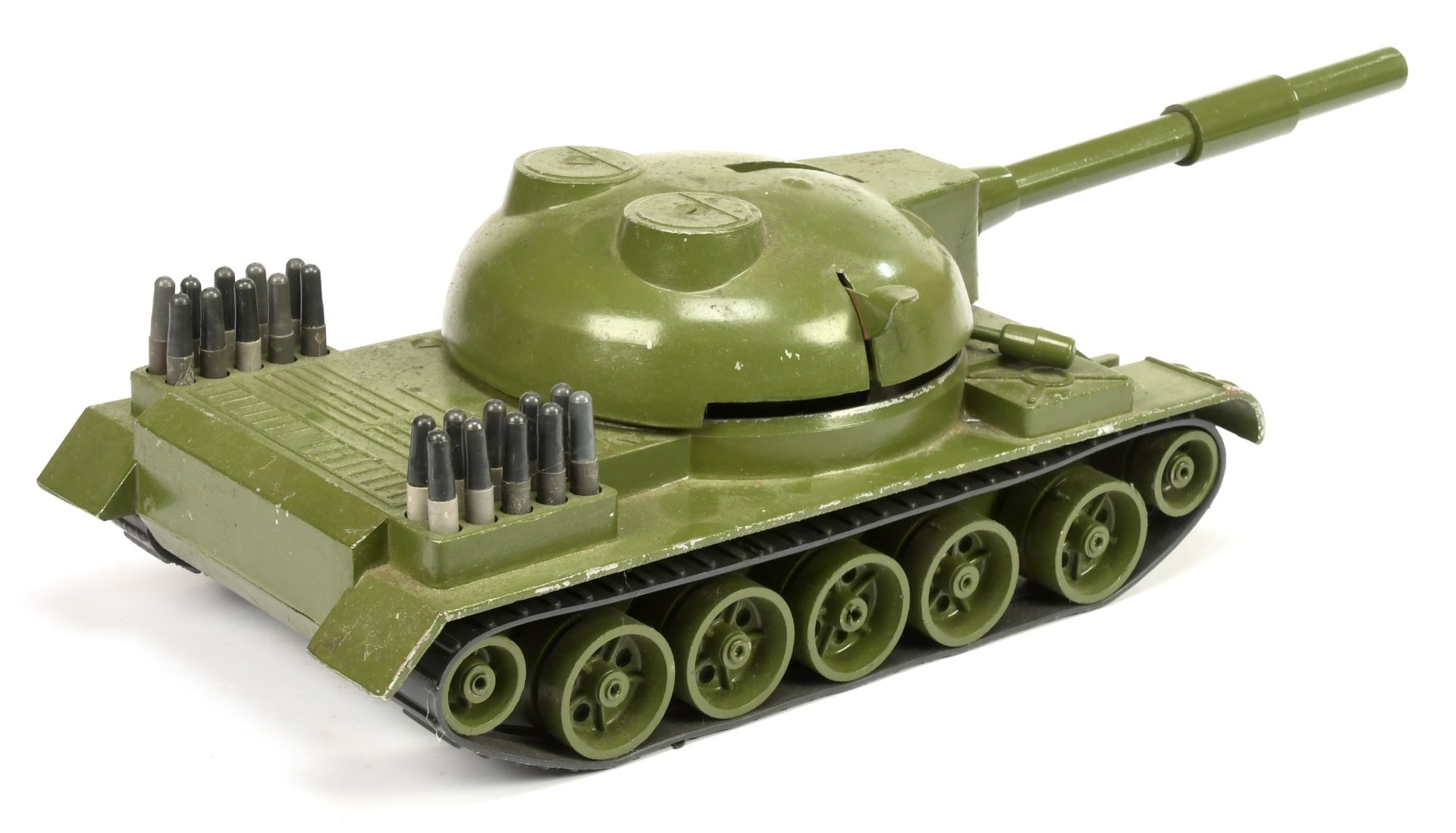 Russain made large scale T62 tank - finished in military green with plastic rollers  - Bild 2 aus 2