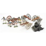 Strombecker Field Gun & Gun Crew.  Also includes Britains (or similar) field guns / canons