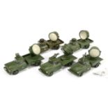 Vilmer toys Military  group of 5 unboxed Chevrolet trucks with searchlights - all different varia...