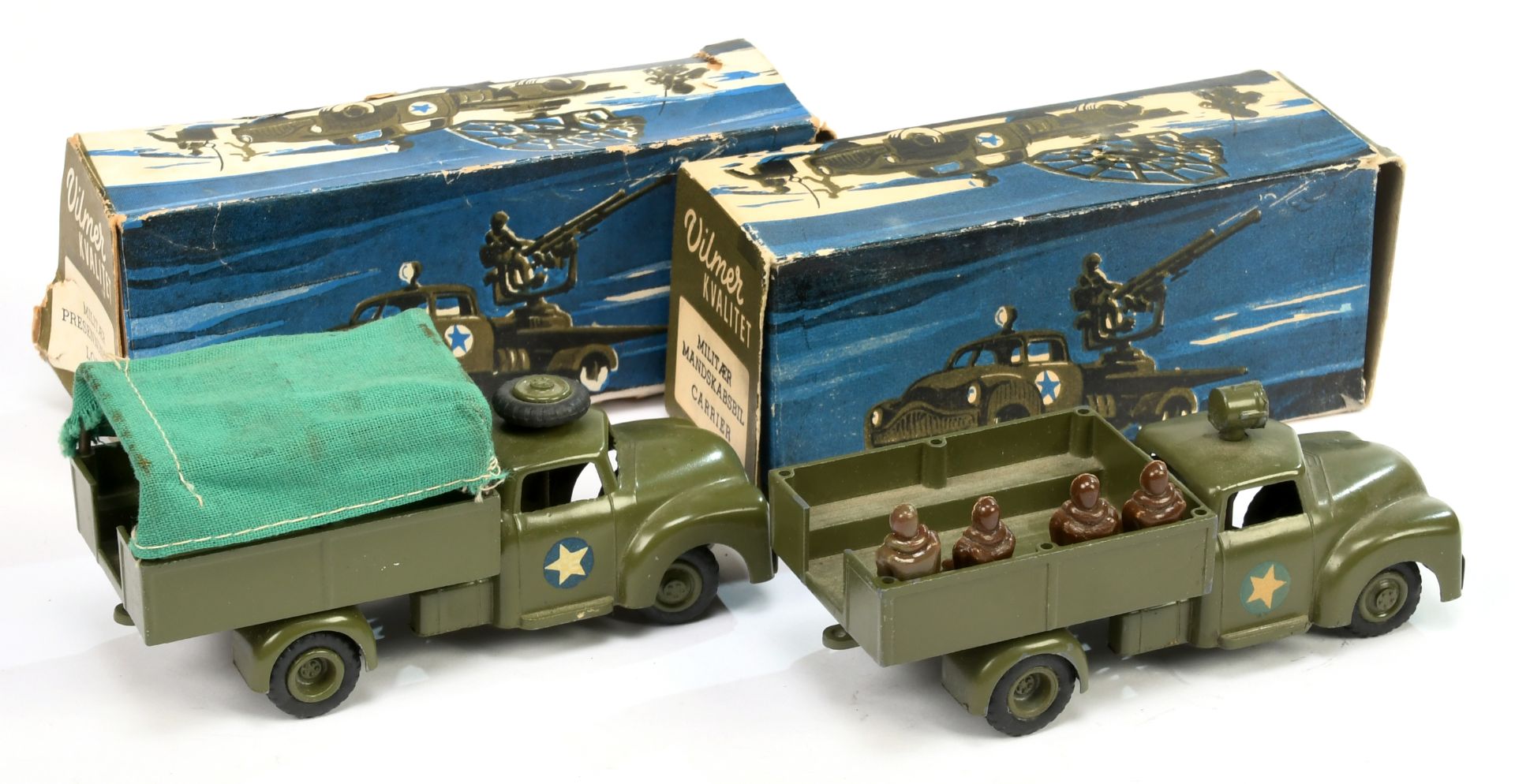 Vilmer  (1/50th) military a pair  - (1) 463 Dodge open back Truck with figures- green including hubs - Image 2 of 2