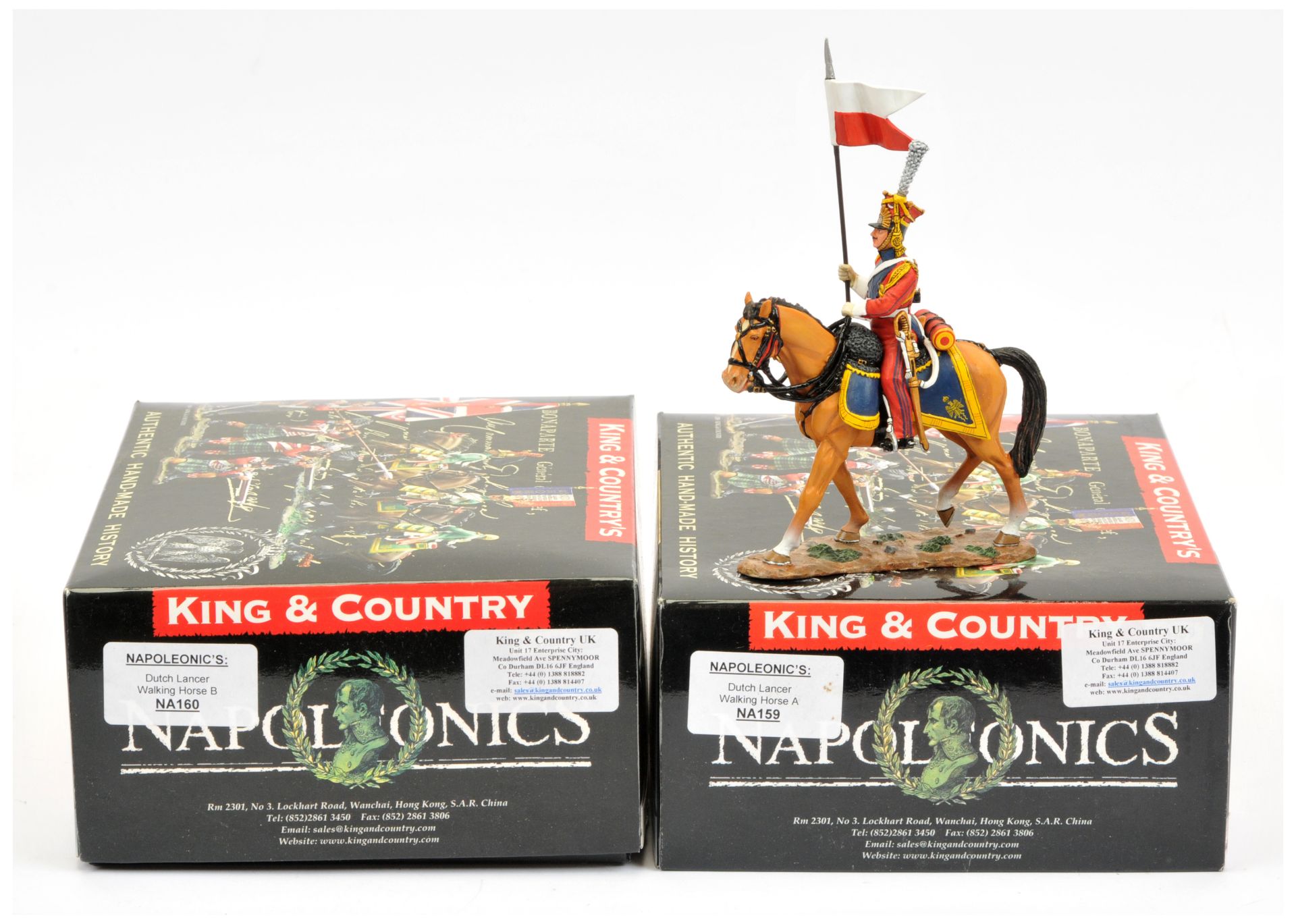 King & Country - 'Napoleonics' Series.  Comprising Set Nos. NA159 'Dutch Lancer Walking Horse A'