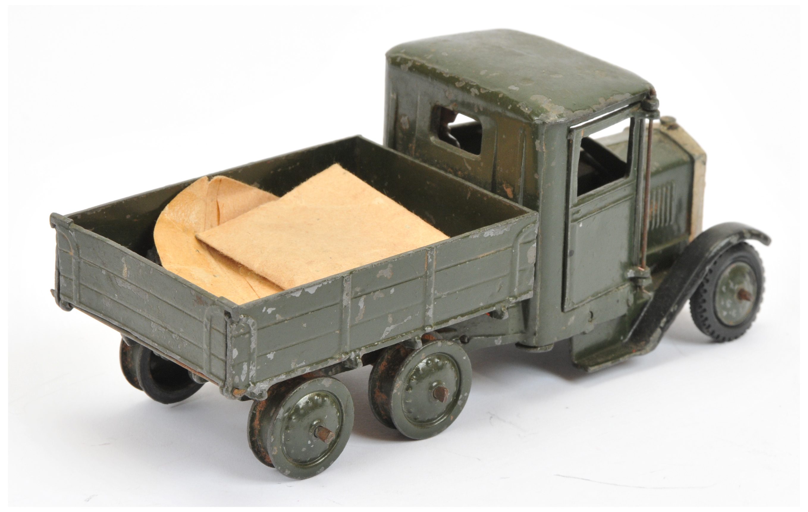 Britains 1335 Army 6 - Wheeled  Tipping Lorry caterpillar  - dark green including hubs - Image 2 of 2