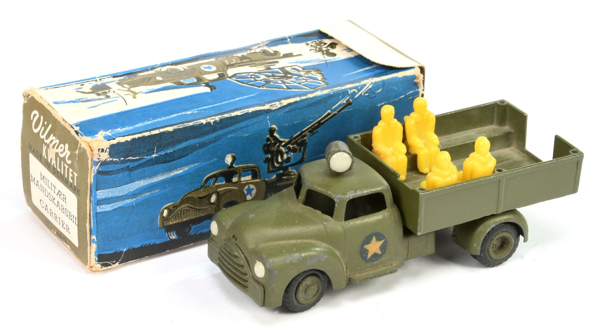 Vilmer 463 (1/50th) military  -Dodge open back truck - green including hubs with searchlight  on ...