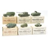 Denzil Skinner & Co Ltd "Tanks of all Nations" series - Group of 6 x military to include -Troop c...