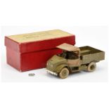 Britains 1877 Beetle wagon - khaki including hubs with white tyres, white painted front bumper