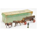 Britains Farm - Set 12F 'Timber Carriage (With Two Horses)', boxed