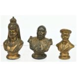 Britains Gilt Soldiers Series - 3 x Gilt Busts of King Edward VII, Queen Alexandra...