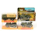 Guisval  military group of 4 - to include - 126 Jeep with canon, 139 covered truck plus others