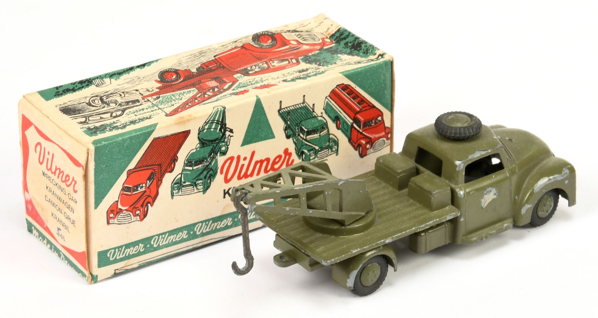 Vilmer  military 341 open back truck with crane and spare wheel on roof  - Bild 2 aus 2