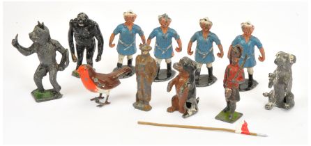 Group of Lead Figures, including Britains, Pixyland Kew, etc