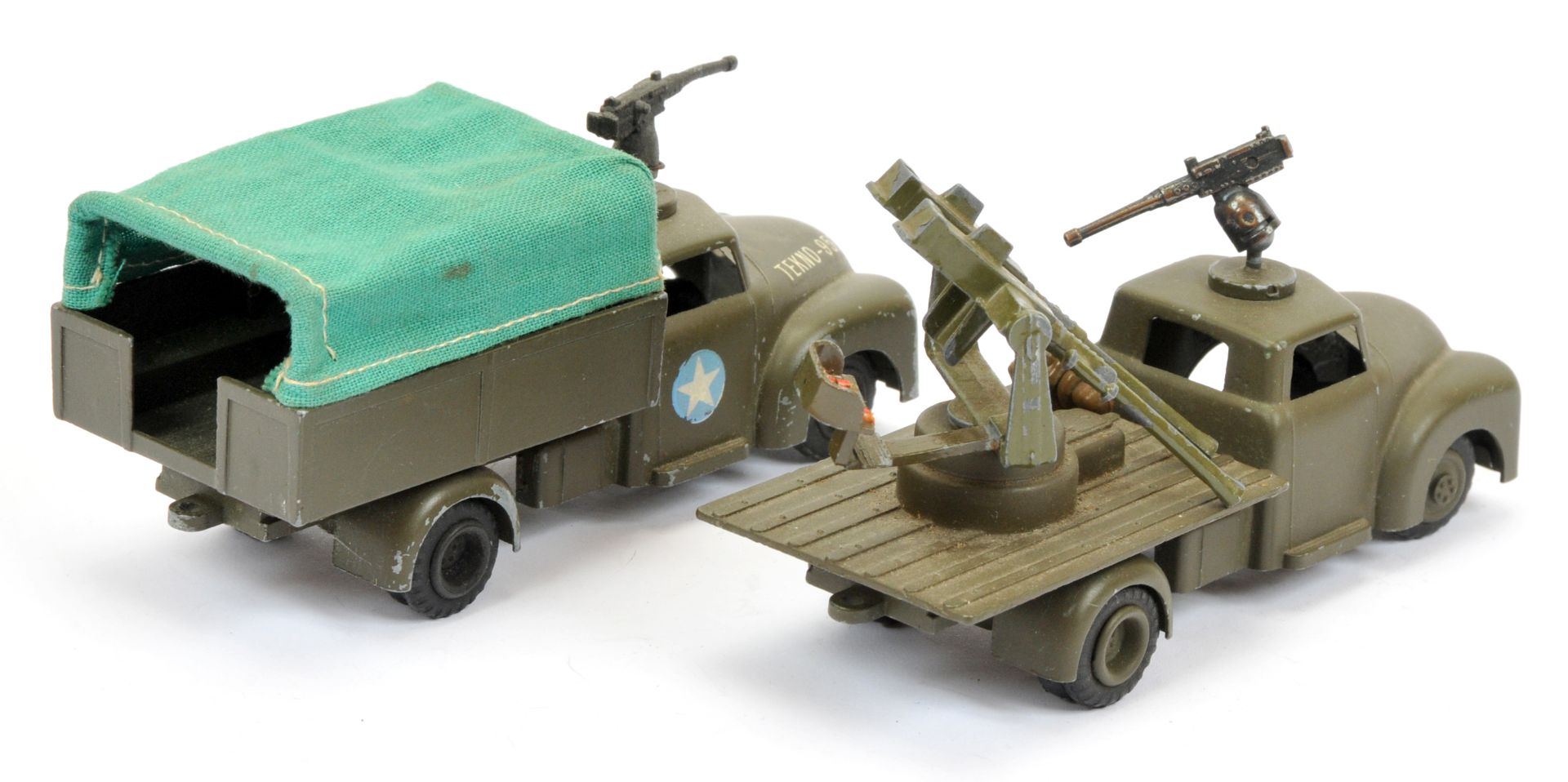 Tekno Military dodge Anti-Aircraft & covered  lorry pair unboxed - (1) Anti-craft lorry - Image 2 of 2