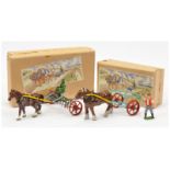 Benson Shire Horse and Handler with Cart.  Also includes Horse, Farm Implement & Driver