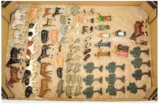 Britains, Ben Bros (& Similar) - Group of Lead Farm Animals, Figures & Accessories