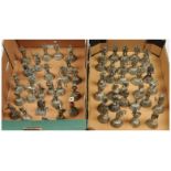 Quantity of (mostly) Chas Stadden Pewter Statuettes on Plinths