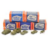 Authenticast diecast Military vehicles. group of 5 - (1) Troop Transporter (2) US Light tank , 