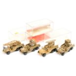 Champion Military group of 4 lorry's to include (1) with searchlight, (2) crane, (3) Rocket launc...