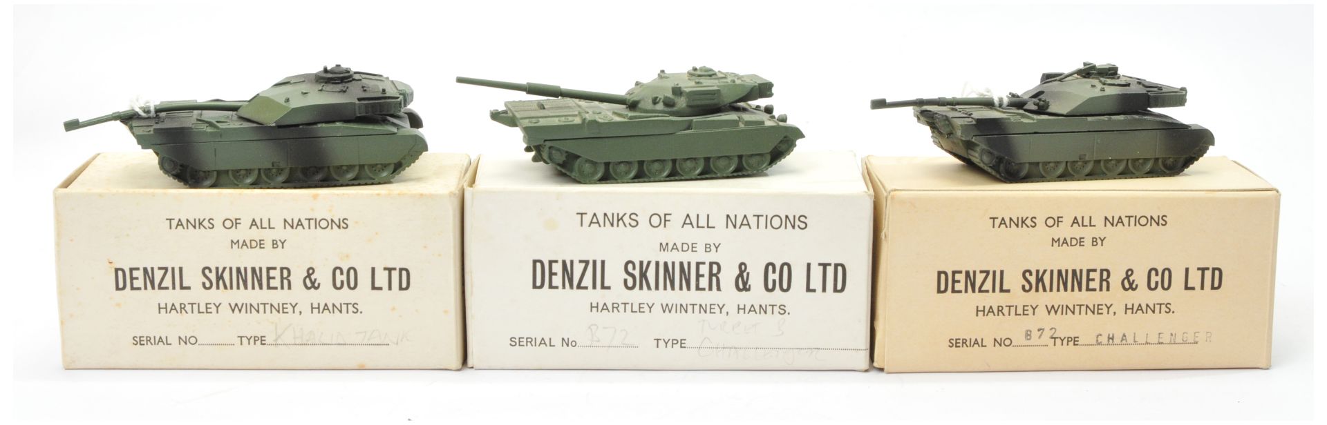 Denzil Skinner & Co Ltd "Tanks of all Nations" series - Group of 3 X Tanks larger scale