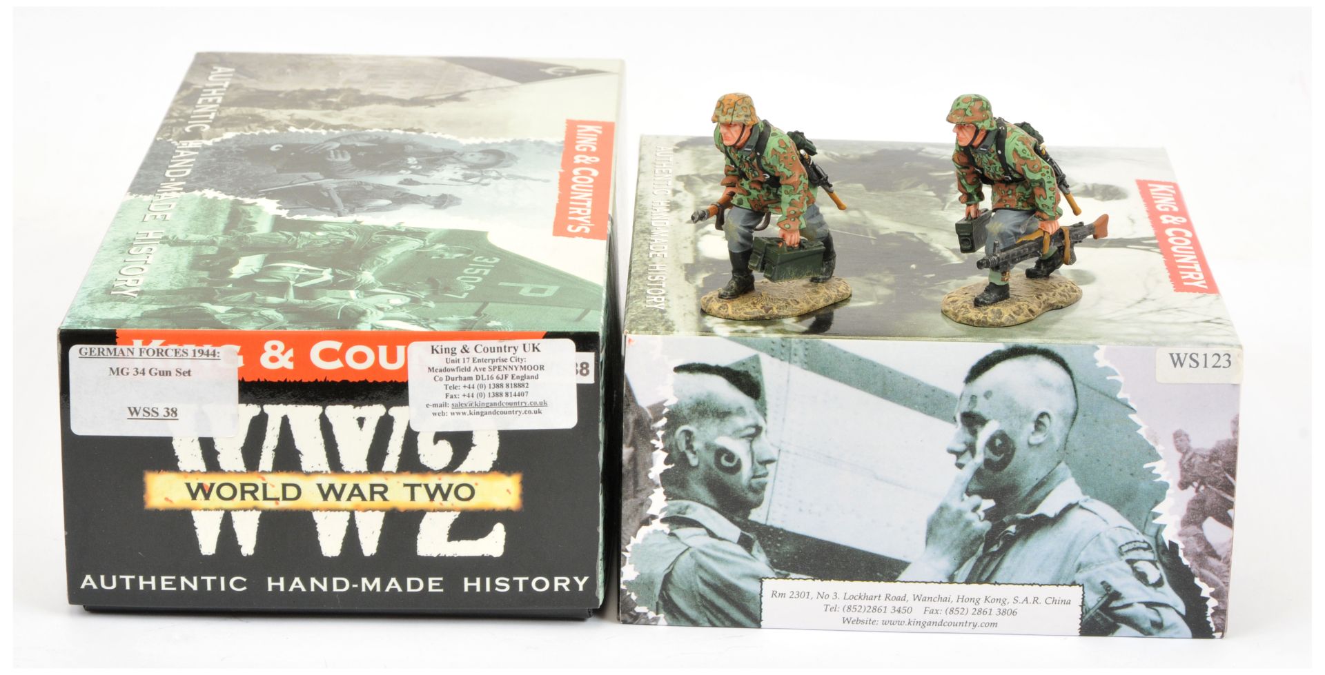 King & Country - 'German Forces 1944' Series & one other.  Comprising of Set Nos. WSS 38 'MG 34 G...