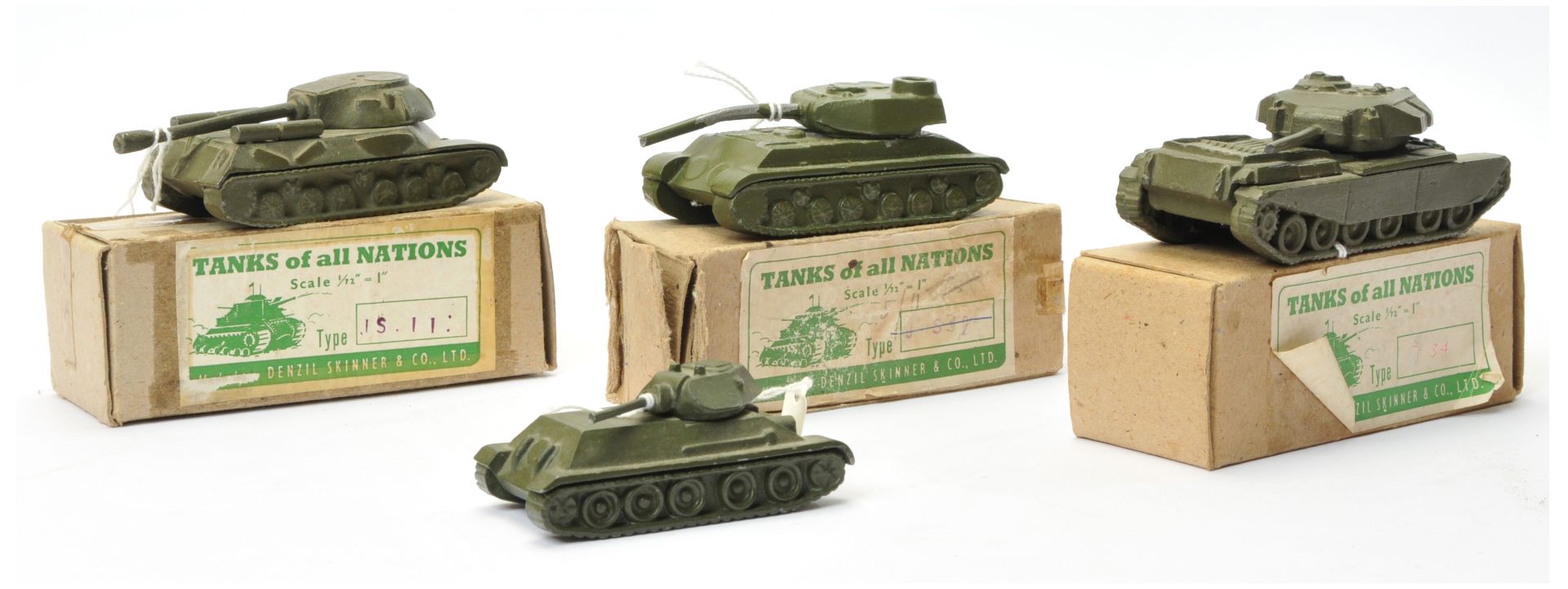 Denzil Skinner & Co Ltd "Tanks of all Nations" series - Group of 4 X Tanks larger scale